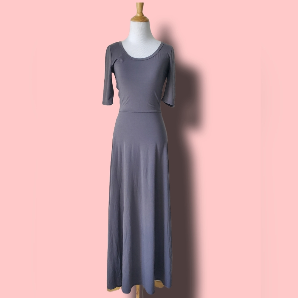 LuLaroe MAXI Dress. Gray. Small